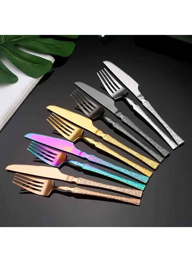 40pcs Golden Stainless Steel Cutlery Set Mirror Finish Dishwasher Safe - Image 4